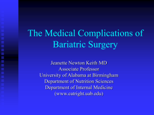 Endoscopic and Nutritional Implications of Bariatric Surgery