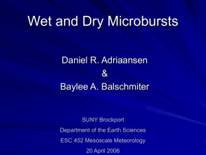 Wet and Dry Microburst - Department of the Earth Sciences