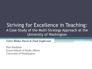 Striving for Excellence in Teaching: A Case-Study of the
