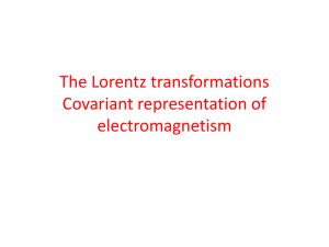 The Lorentz transformations