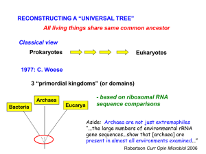 RECONSTRUCTING A “UNIVERSAL TREE”