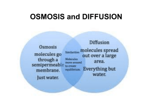 OSMOSIS and DIFFUSION