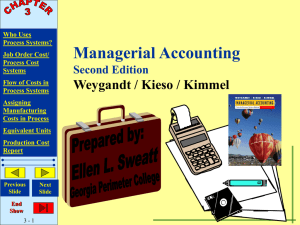 Chapter 3- Process Cost Accounting