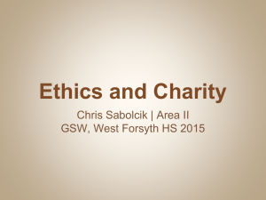 Ethics and Charity