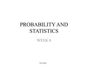 PROBABILITY AND STATISTICS