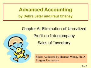 Intercompany Sales of Inventory