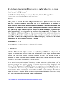 Graduate employment and the returns to higher