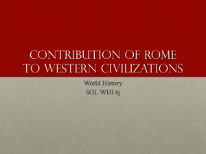Contribution of Rome to Western Civilizations