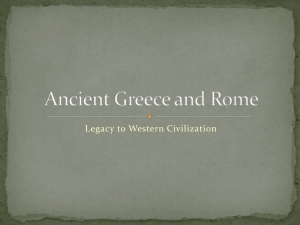 Greek and Roman Legacy to Western Civilization