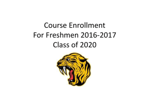 Freshman Course Enrollment Presentation 16-17