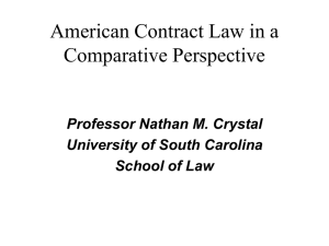 American Contract Law in a Comparative Perspective