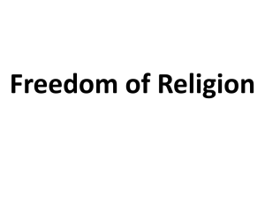 Freedom of Religion - Solon City Schools