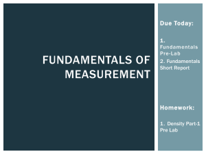 Lab 2: Fundamentals of Measurement