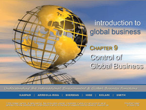 Introduction to Global Business 1e