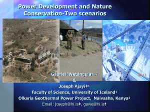 Geothermal Power Development in a Nature Conservation area: the