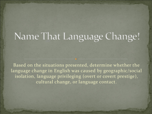 Name That Language Change Culprit!