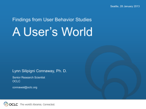 Findings from user behavior studies: A user*s world.