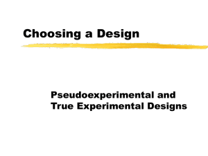Choosing a Design
