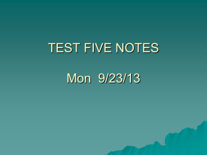 test five notes