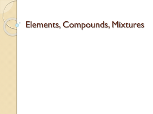 Elements, Compounds, Mixtures