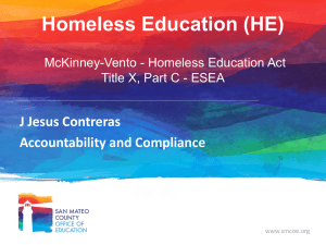 Homeless Education (HE)