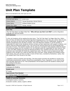 Unit Plan Template