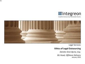 Integreon Ethics of Legal Outsourcing