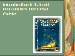 Introduction to F. Scott Fitzgerald's The Great Gatsby