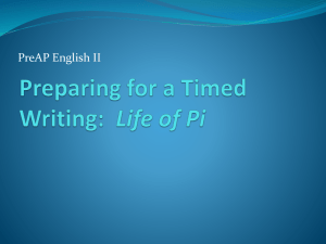 Timed Writing: Life of Pi