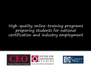 High-quality online-training programs preparing students