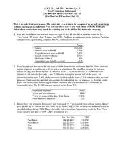 ACCT 351, Fall 2012, Sections 3, 4, 5 Tax Preparation Assignment
