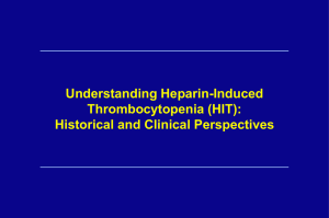 Understanding Heparin-Induced Thrombocytopenia