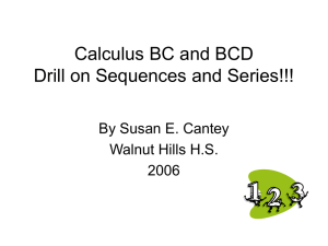 sequences and series drill