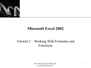 XP Use Excel's functions