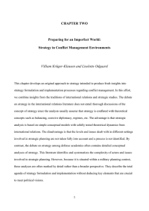 CHAPTER TWO Preparing for an Imperfect World: Strategy in