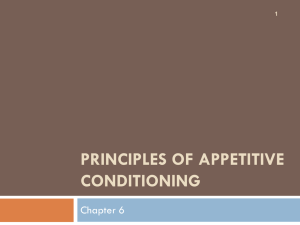 Principles of Appetitive Conditioning