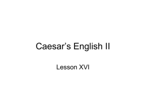 Caesar's English II