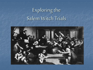 Salem Witch Trial Lesson/Powerpt.