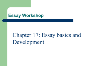 Essay Workshop