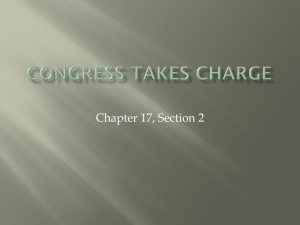 Congress Takes Charge