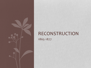 Reconstruction - Lincoln School