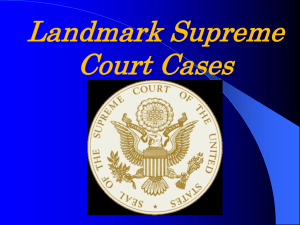15-16 Chapter 7 PPT - Landmark Supreme Court Cases