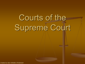 Courts of the Supreme Court PowerPoint