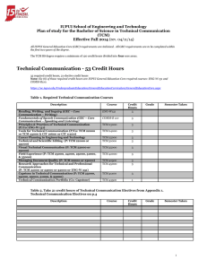 Technical Communication - 53 Credit Hours