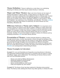 Themes in Literature 2nd Handout Theme Definition