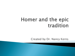 Homer and the epic tradition - Nancy K. Kerns, Instructor of English