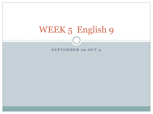 WEEK 5 English 9