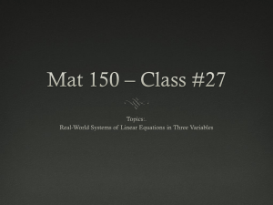 Mat 150 * Class #27