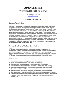 AP ENGLISH 12 - Woodland Hills School District