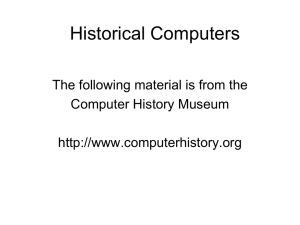 Chapter 1.1 - Historical Computers ()